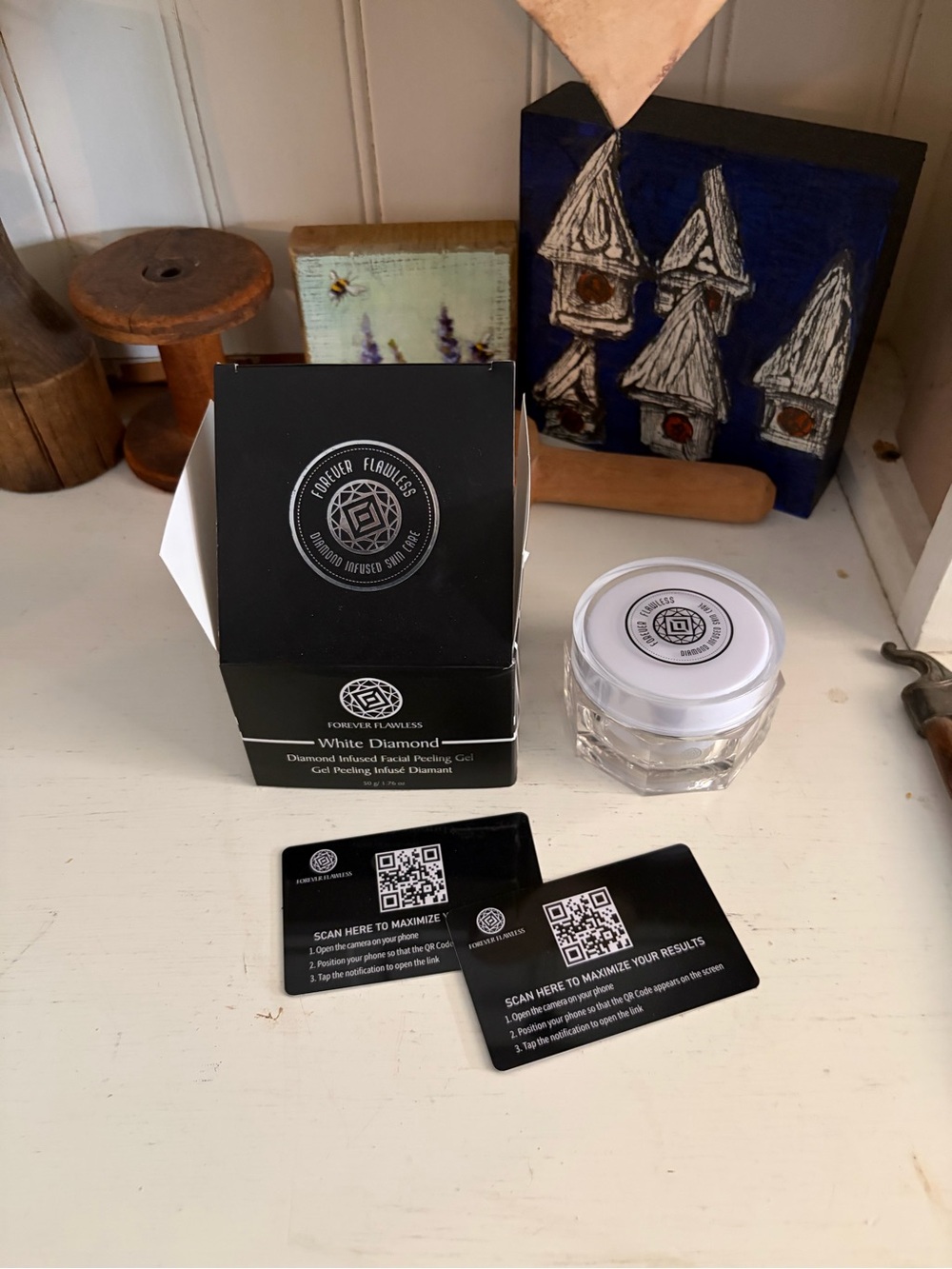 Forever Flawless White Diamond Facial Peeling Gel — Black & White NWOT